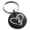 Black, variant on Stainless Steel Love Music Treble Clef Heart Engraved Small Medallion Circle Charm Keychain Keyring