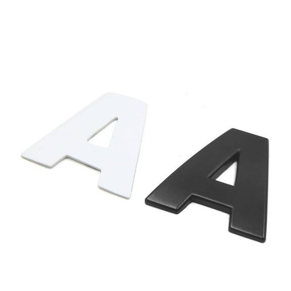 Unique Bargains 3D Metal A Letter Shaped Alphabet Sticker Car Auto Emblem Badge Decal Black