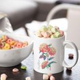 thumbnail image 6 of Personalized Carnation Flower Mug, Watercolor Carnation Ceramic Coffee Cup, Customized Nature Lovers Cup Gift For Friend, Floral White Mug, Custom Name Flower Themed Mug, 6 of 10
