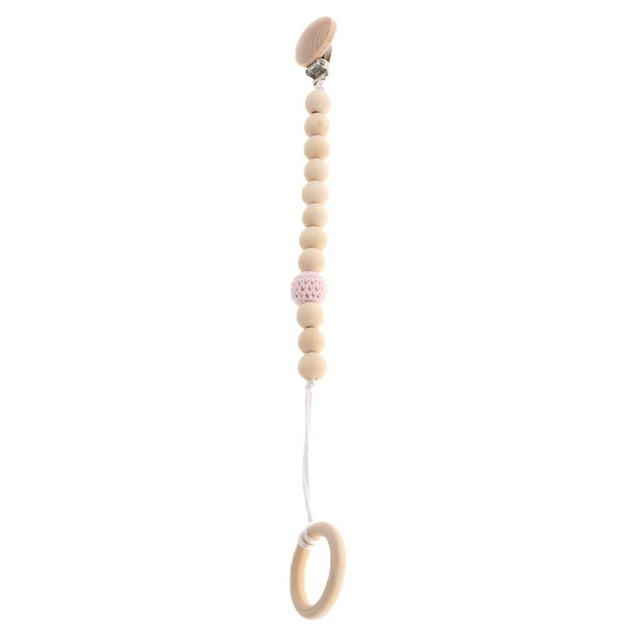 Chupete de Mordeador de Babero de Dentición Masticar para Bebés para primera Macarena Juguetes de cadena de chupetes para bebés