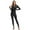 Black, variant on TiaoBug Women's Cop Costume Long Sleeve Full Body Jumpsuit Police Officer Fancy Dress Outfit Set Navy Blue XL