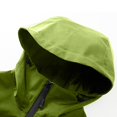 thumbnail image 5 of Mens Windbreaker Zip Front Windbreaker Jacket Man Solid-Color Large-Pocket Zipper Windproof Outdoor Climbing Mountain Water Windproof Long Sleeve Hooded Outwear Jacket Green 2XL, 5 of 8