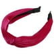 thumbnail image 5 of Terciopelo Anudadas Diademas, Pelo Diadema para Mujeres, Rosa Rojo, 1,2 Ancho, 5 of 7