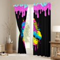 thumbnail image 3 of Feelyou Football Curtains Pack of 2 (42x84 Each), Artwork Splatter Curtains Blackout, 3 of 6