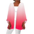 thumbnail image 1 of AherBiu Cardigan Léger pour Femmes Manches 3/4 en Lin Ouvert Automne Décontracté, 1 of 5