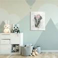 thumbnail image 2 of Stupell Industries Adorable Baby Elephant Eye-Catching Pink Flower Crown,30 x 40,Designed by Ziwei Li, 2 of 6