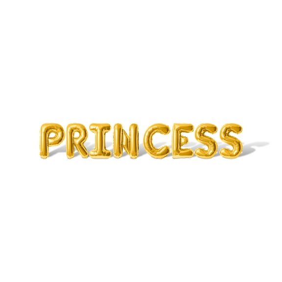 Letter Balloons - PRINCESS 16" Inch Alphabet Letters Foil Mylar Balloon Birthday Party Banner (Gold)