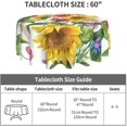 thumbnail image 5 of Sunflower Tablecloth 60 Inch Round Floral Table Cloth Dust-Proof Wrinkle Resistant Rustic Farmhouse Flower Tablecloth for Holiday Kitchen Dining Room Party Picnic Indoor Outdoor, 5 of 6