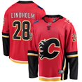 thumbnail image 1 of Elias Lindholm Calgary Flames NHL Fanatics Breakaway Home Jersey, 1 of 2
