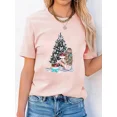 thumbnail image 1 of Camiseta con estampado de Navidad para mujer, camisetas básicas de manga corta a la moda, Año Nuevo, 1 of 5