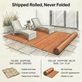 thumbnail image 5 of Fab Habitat Stripe Coastal Colorful Outdoor Rug - Waterproof, Crease-Free Fade Resistant, Reversible - Recycled Plastic - Patio Porch Balcony Deck Yard Garden - Cancun Terracotta - 6x9 ft, 5 of 10