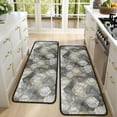 thumbnail image 4 of Kitchen Rugs Sets Of 2,Gray Gold Hexagon Marble Pattern Anti Fatigue Kitchen Mat Rugs Non Slip Washable,Decorative Kitchen Floor Mats for Kitchen,Sink,Laundry,17"x47"+17"x47", 4 of 5