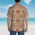 thumbnail image 6 of Daiia Traditional Tribal Aztec Hawaiian Shirt for Men Gentle Cotton Regular Short Sleeve Casual-Medium, 6 of 9