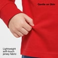 thumbnail image 4 of COUVER Toddler Long Sleeve Cotton Jersey Crewneck T-Shirt, Pink, 3T, 4 of 6
