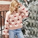 thumbnail image 4 of Mujeres Juegos de Punto de Punto Santa Funny Santa, Manga Larga Toque Suave Suave Mujeres Cuello Redondo de Moda para otoño Para Al Aire Libre, 4 of 7