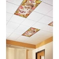 thumbnail image 2 of Fluorescent Light Covers for Ceiling Lights 2 Pack, Fall Squirrel Magnetic Ceiling Light Covers 2x4ft for Classroom Office School, Yellow Orange Pumpkins Botanical Rustic Drop Ceiling Light Shade, 2 of 7