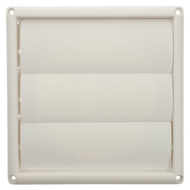 Dryer Vent Hood Air Cover Wall Plate Roof Louvered Window Outlet White Abs