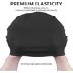 thumbnail image 2 of 2-Piece Silicone Swim Caps for Long Hair, Hearing Protection, Tear-Proof Coating, Comfortable and Non-Slip, Swim Caps for Men and Women (Black), 2 of 5