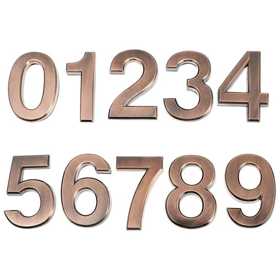 Milisten 10Pcs Mailbox Numbers for Bronzed Color with Electroplating Design for Home and Business Use