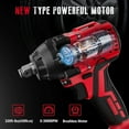 thumbnail image 5 of SEYVUM 20V, 1/2" Cordless Impact Wrench, Max Torque 320 Ft-lbs, 3.0Ah Li-ion Battery, 5 of 9