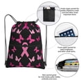 thumbnail image 3 of Easygdp Breast Cancer Drawstring Backpack Gym Bag,Sport Gym Sackpack,Gym Sack with Side Pocket for Men Women, 3 of 6
