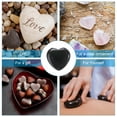 thumbnail image 5 of 5Pcs Natural Heart Stone Quartz, Heart Worry Stones for Balancing Worry Bulk Black, 5 of 5