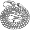 thumbnail image 1 of EeaseMX Cadena para pantalones de hombre de 57 cm, estilo hip hop, punk, para billetera, llavero, colgante de esposas (plata), 1 of 8