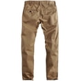 thumbnail image 3 of Pantalones a juego para hombre, ajustados, de pierna recta, casual, color caqui, 3 of 5