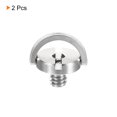thumbnail image 3 of Unique Bargains 1/4-20 Thread 11mm Length D Ring Stainless Steel Camera Fixing Screw for Quick Release Plate, Silver, 2 Pack, 3 of 5