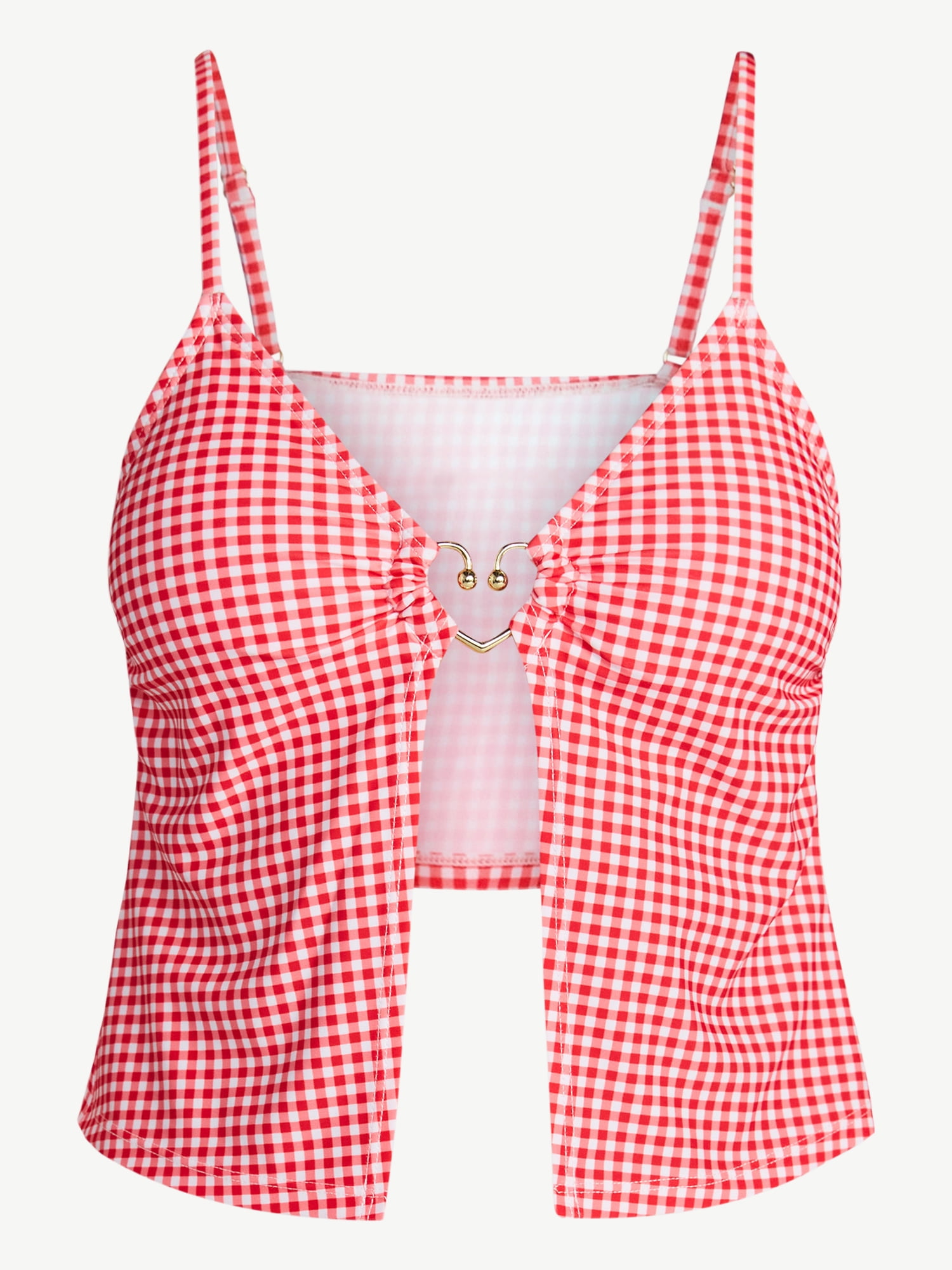 No Boundaries Bootin Babe Split Front Bikini Top, Women's XXS-XXL