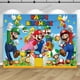 thumbnail image 1 of Fondo personalizado con nombre y edad, tema de Super Mario Bros, fondo para fiesta de cumpleaños de niños y niños, pancarta para baby shower, accesorios de decoración, 1 of 5