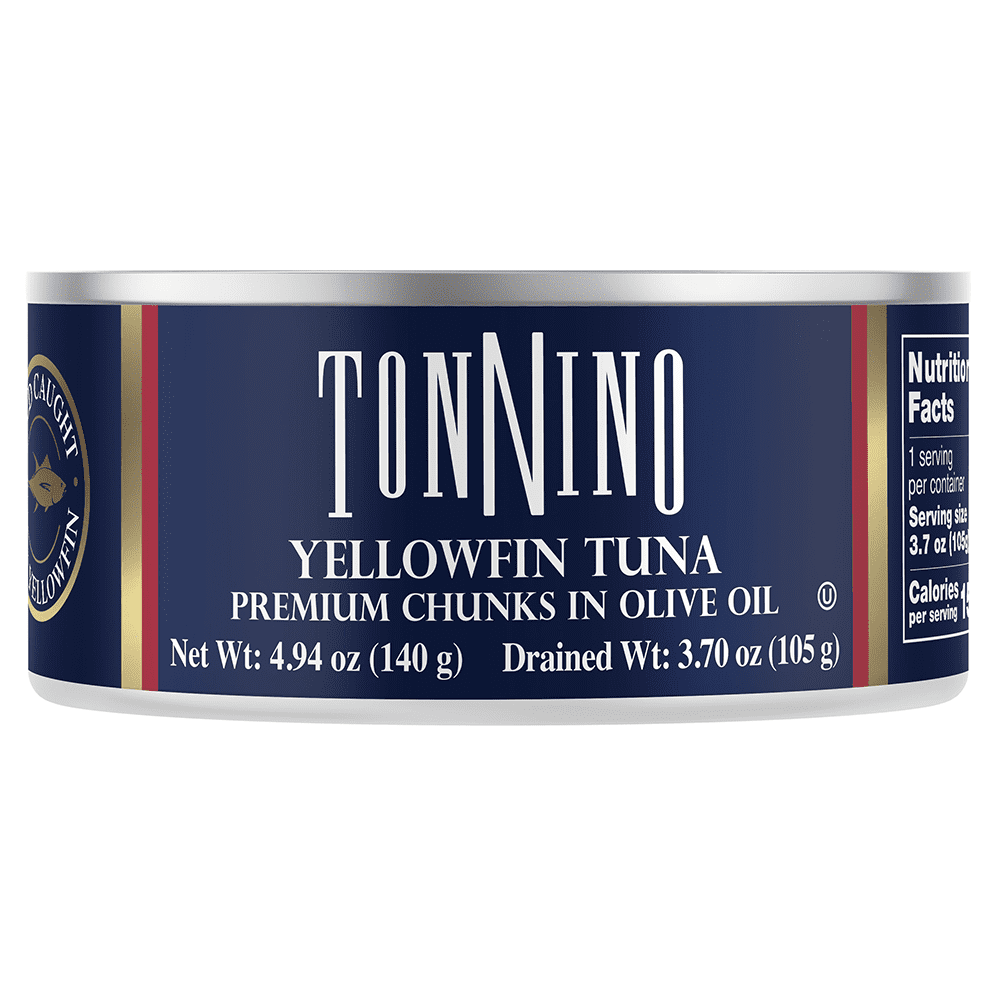 (6 pack) (6 pack) Tonnino Premium Yellowfin Tuna Chunks in Olive Oil, 4.94 oz, Cans, Wild Caught