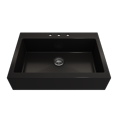thumbnail image 5 of Bocchi 1551-0120 Nuova Pro 34" Undermount Single Basin Fireclay Kitchen Sink - Black, 5 of 7