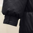 thumbnail image 6 of Nfurl Long Puffer Coats for Women Plus Size Solid Color Zip Up Parka Coats with Hood Casual Outerwear Ladies Winter Coats with Pockets Black XL, 6 of 10