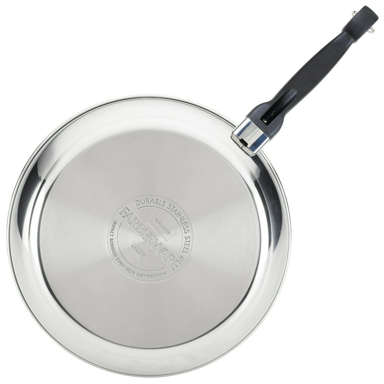 Farberware Classic Stainless Steel Frying Pan Set / Fry Pan Set / Stainless  Steel Skillet Set - 8.25 Inch and 10 Inch, Silver