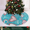 thumbnail image 6 of FMSHPON Valentine's Mother's Day Hearts Xmas Christmas Tree Skirt Stand Mat for Holiday Party Decoration Indoor Outdoor 48 inches, 6 of 6