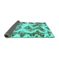 thumbnail image 2 of Ahgly Company Indoor Rectangle Abstract Turquoise Blue Modern Area Rugs, 7' x 9', 2 of 4