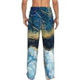 thumbnail image 3 of Disketp Blue Marble Men'S Pajama Pants - Ultra Soft Fleece Sleep And Lounge Pants (Size: S-Xxl), 3 of 9