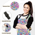 thumbnail image 2 of Cartoon Doodles and Playful Symbols 5 Pcs Kitchen Set Heat Resistant Oven Mitts and Non-Slip Pot Holders with Adjustable Cooking Apron, 2 of 6