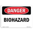 thumbnail image 1 of SignMission OS-DS-A-1824-L-2411 18 x 24 in. OSHA Danger Sign - Biohazard, 1 of 1