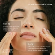 Advanced Clinicals 5% Niacinamide Face Serum for Dry Skin, Fine Lines, and Wrinkles. 1.75 fl oz