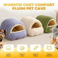 thumbnail image 5 of WUUJIPAI Cozy Cat Cave Bed for Indoor Cats & Small Dogs - Plush Foldable Calming Pet Nest House with Washable Cushion & Non-Slip Bottom, 5 of 7