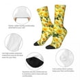 thumbnail image 6 of Yellow Flower Socks Autumn Daffodil Floral Print Stockings Gothic Women Quality Socks Cust, 6 of 7