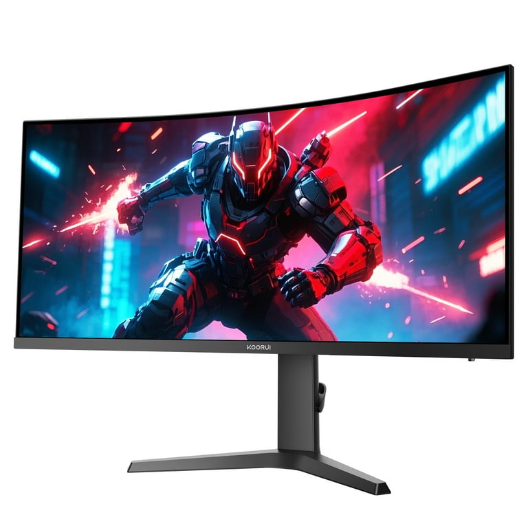 KOORUI 34'' Ultrawide 4K Curved Gaming Monitor, 165Hz WQHD
