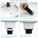 thumbnail image 5 of Tapón de desagüe para lavabo de baño, construcción de latón macizo con tratamiento de superficie negro mate, diseño emergente universal, prevención de óxido, dos capas de silicona gruesas de sellado,, 5 of 5