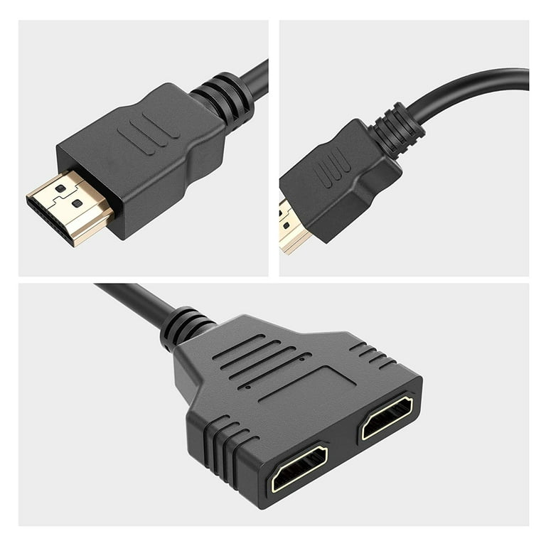 HDMI Splitter Adapter Cable - 1 in 2 Out HDMI Male to Dual HDMI Female 1 to  2 Way for HDMI HD, LED, LCD, TV, Support Two The Same TVs at The Same Time  1080P : Electronics 