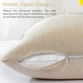 thumbnail image 3 of Alanda Cooling Pillowcase King Size, Dual-Sided with Cooling & Cotton Design, Breathable & Skin-Friendly Zippered Pillowcase for All-Season Use, 2 Pack, Beige, 20"x 36", 3 of 7