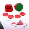 thumbnail image 5 of GARENDE Portable Air Hockey Strikers/pushers Home Table Game Replacement Accessories Small Size Air Hockey for Kids Teens Adults Children Red, 5 of 8