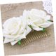 thumbnail image 4 of Peineta de pelo con rosas, accesorios para mujer, pinza para niña con forma de rosa, horquilla para el pelo de flores gruesas y finas, para mujer, peine para el pelo, soportes para el pelo, 4 of 5