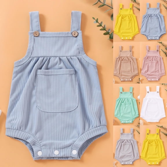 Lovzfmll Onesies for Newborn Girls, Cute Cozy Jumpsuit with Front Pocket, Soft Ruffle Romper Playwear Button Closure for 0-18 Months